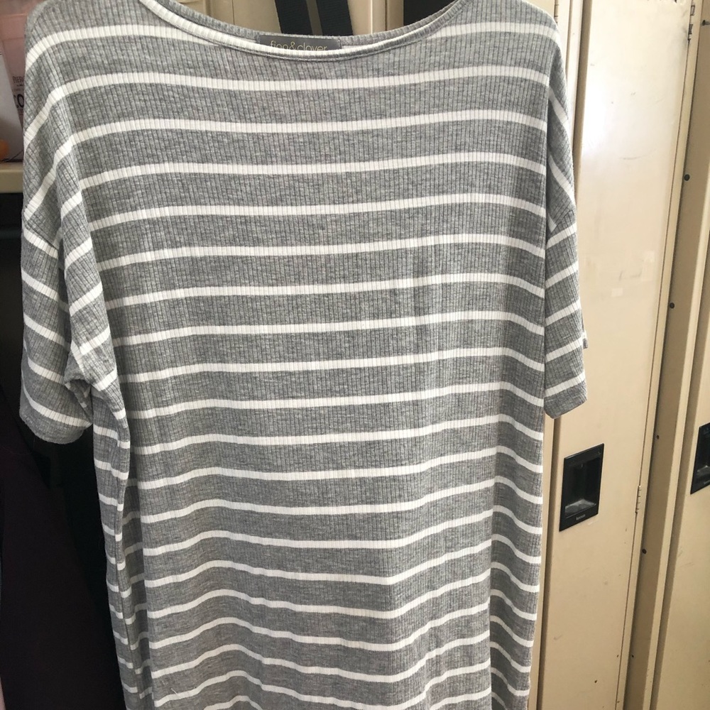Oversized grey striped shirt